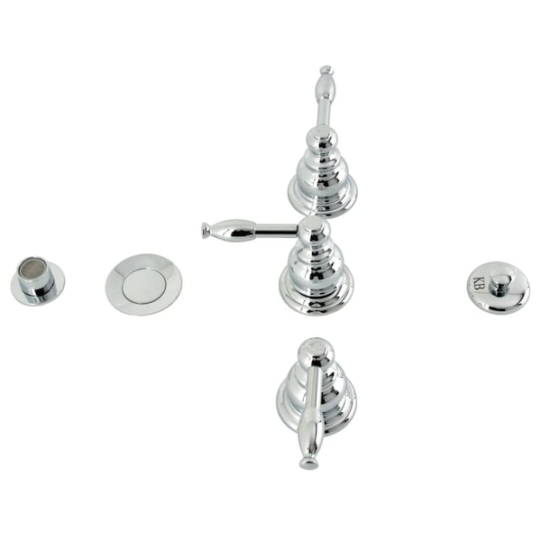 ThreeHandle Bidet Faucet, Polished Chrome